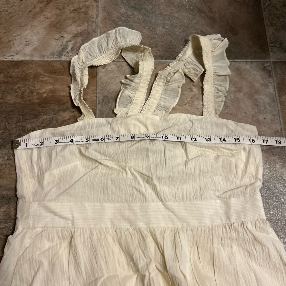 NWT Madewell Ruffle-Strap Empire Dress in Pearl Ivory size 6 - Picture 15 of 15